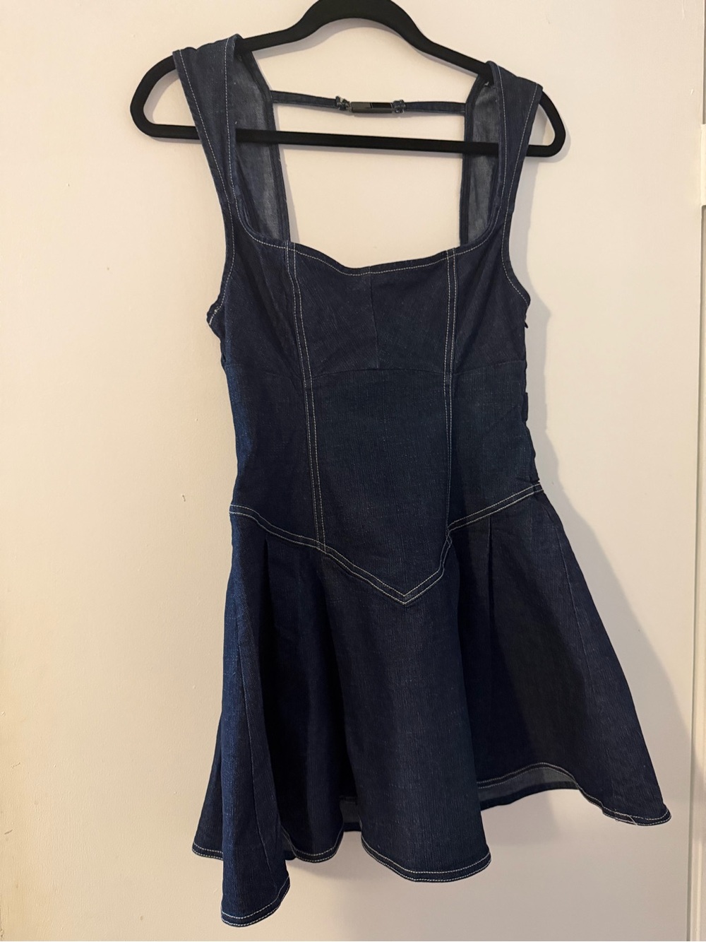 Women’s Dark Blue Denim Fit & Flare mini Dress size M